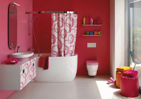 Image of pink-bathroom-ideas-laufen-4
